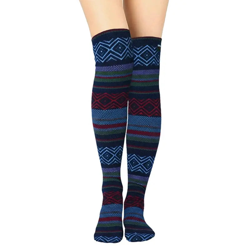 Over The Knee Fleece Socks - Nordic