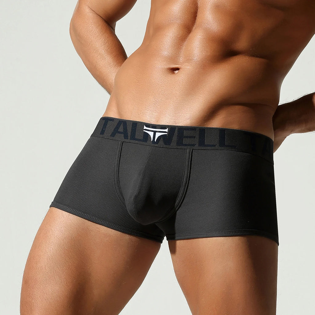 Men's Solid Color Boxer Briefs , Cotton Comfort