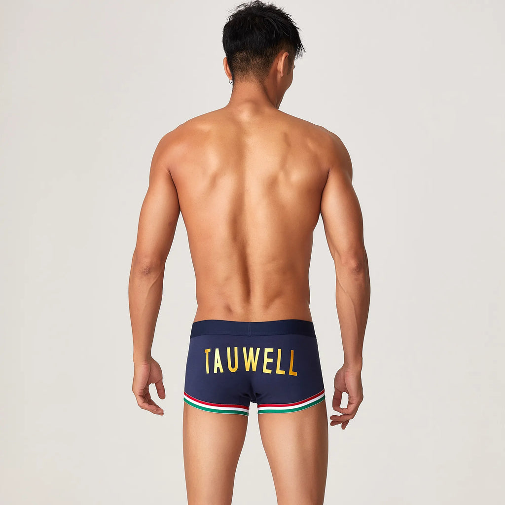 Men’s Cotton Boxer Briefs – Solid Color Streetwear Style