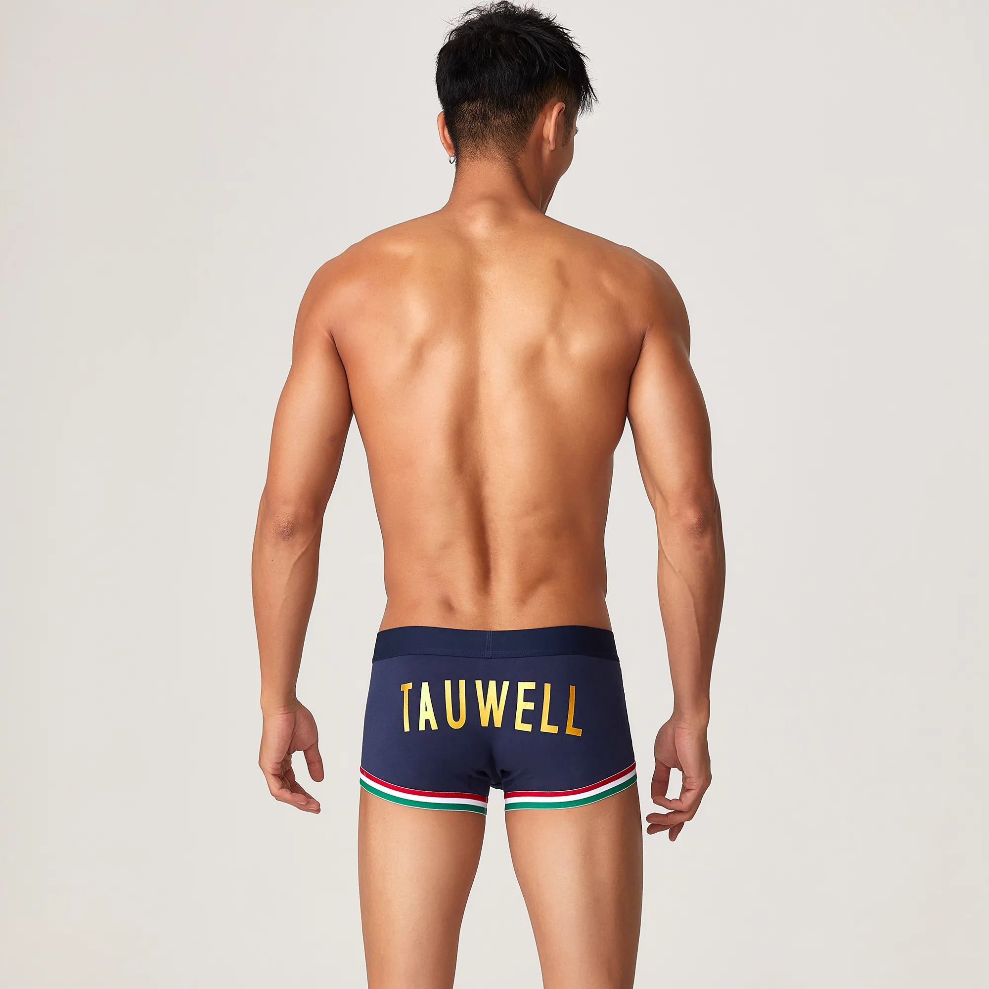 Men’s Cotton Boxer Briefs – Solid Color Streetwear Style