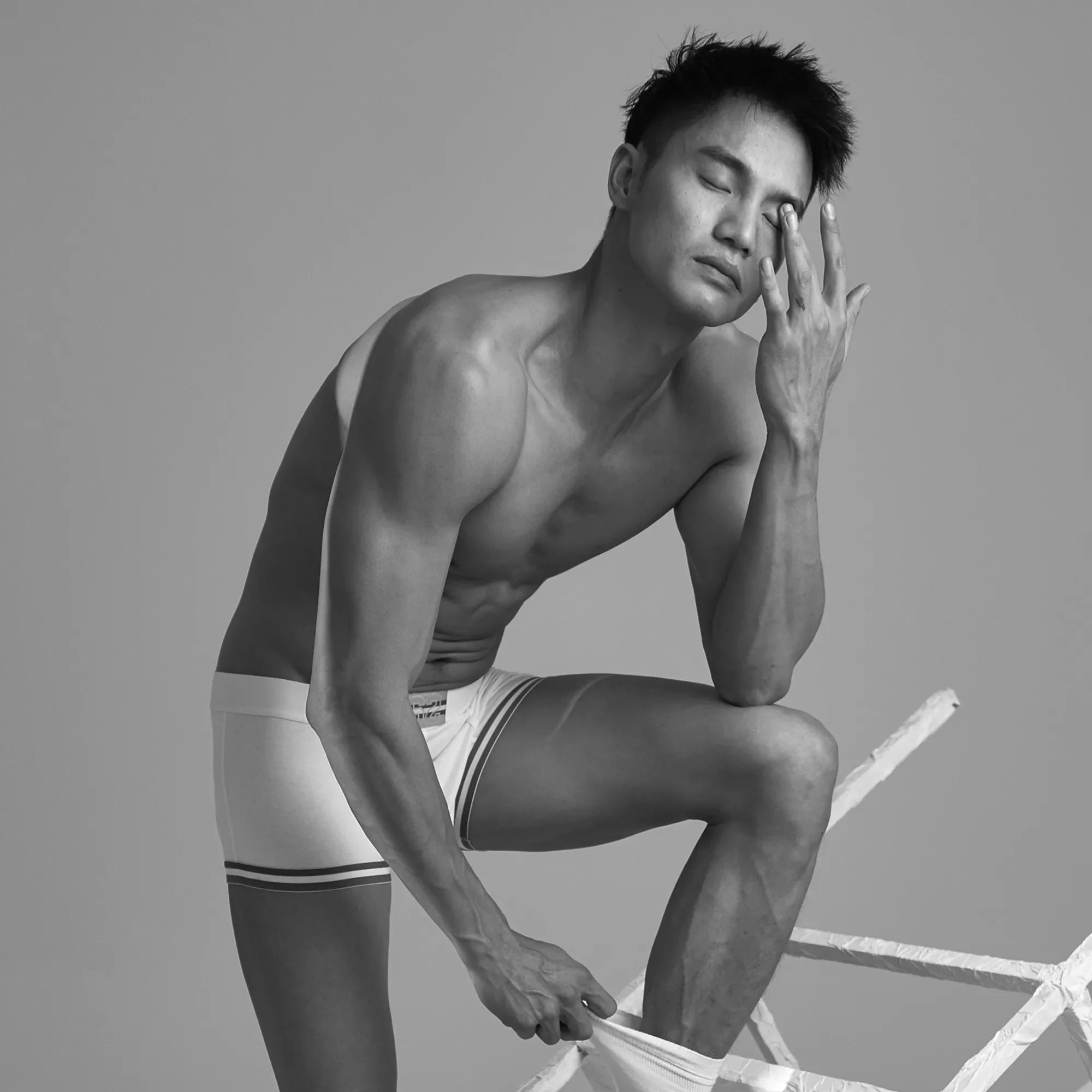 Men’s Cotton Boxer Briefs – Solid Color Streetwear Style