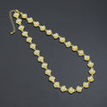 White Pearl On Shell Gold Link Chain necklace Clasp, sku#LD771