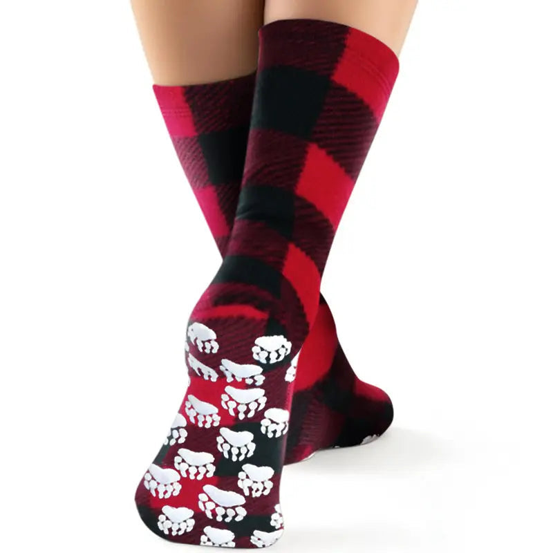 Kids' Nonskid Fleece Socks - Lumberjack