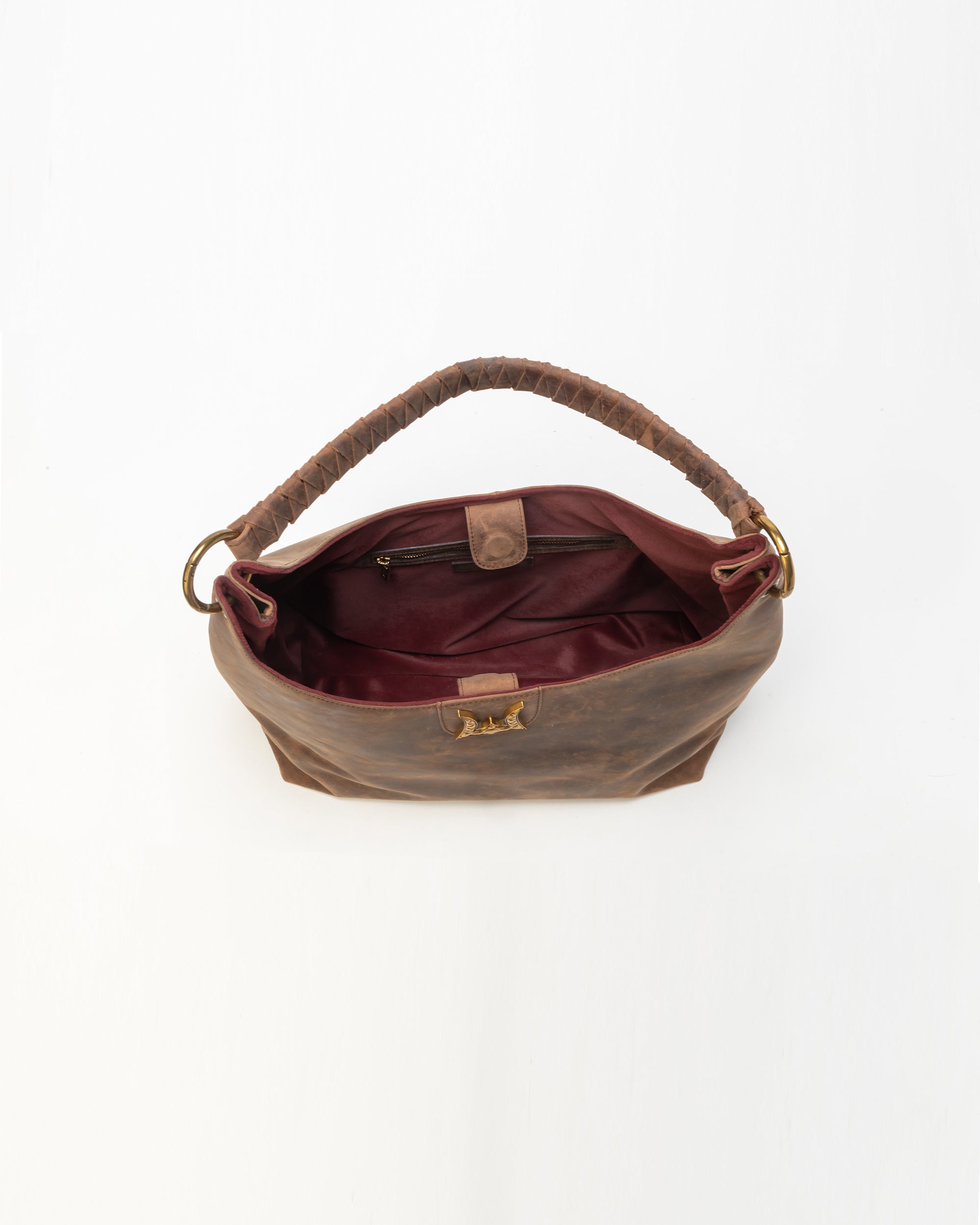 Lw Large Purse In Brunette Leather