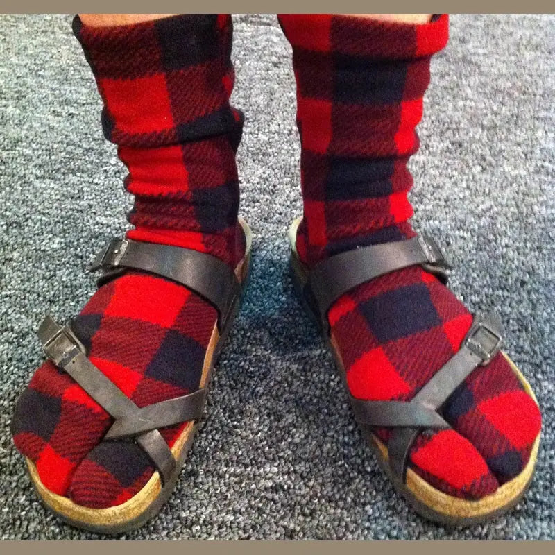 Polar Feet Fleece Tabi Socks - Lumberjack