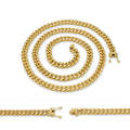 Cuban Link 14K Gold Plated Necklace 30" For Men