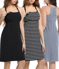 SUIEK Womens Maternity Nursing | Tank Tops Cotton Breastfeeding | Nightgown Maternity Sleepwear | 3 Pack | X-Large - # NURSGA11110112