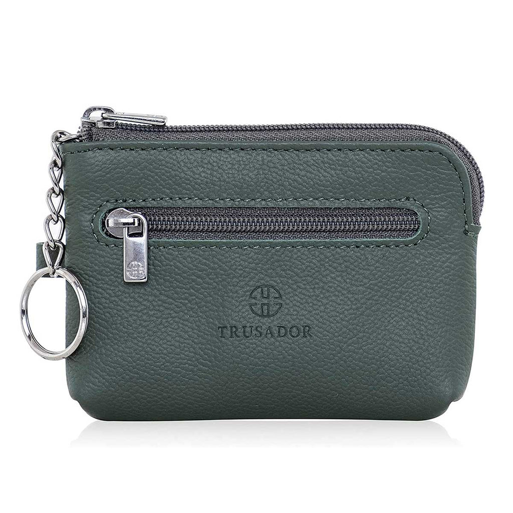 Milano Leather Wallet Pouch Purse Zipper Change Bag