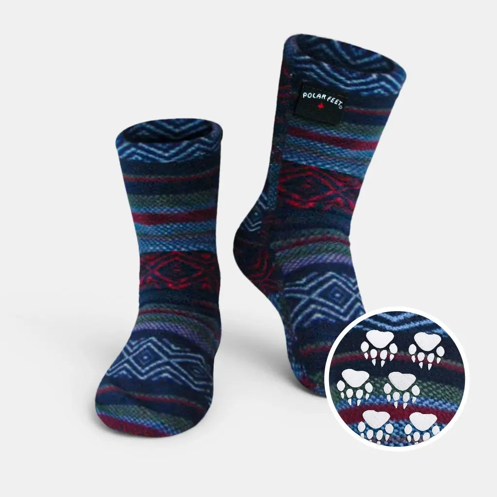 Polar Feet SUPER STRETCHY Fleece Socks - Nordic