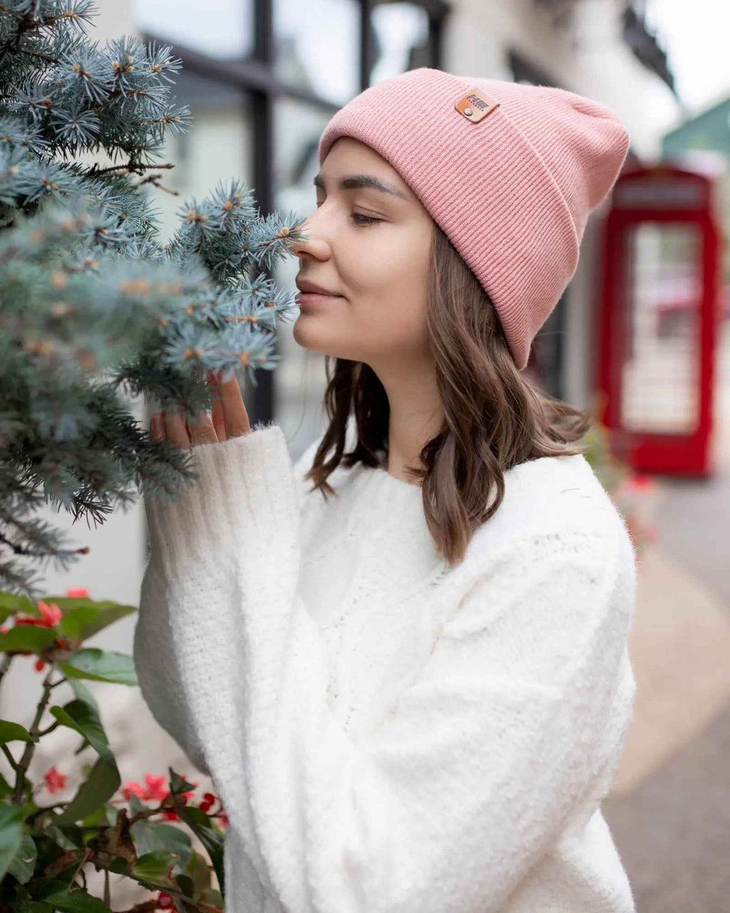 HAAKWEAR H-Stitch Cuffed Beanie - NEW Designed and Made in USA (Patented Design) - Pearl Pink