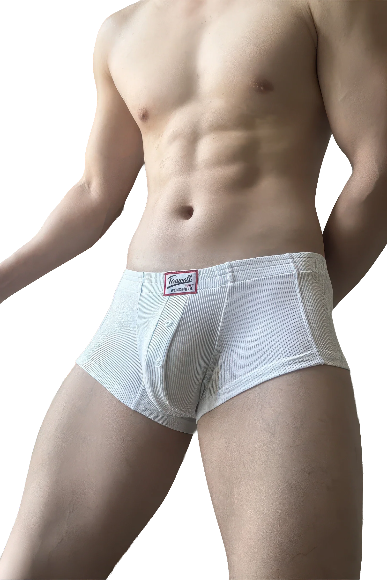 Men's Ribbed Boxer Briefs - Breathable  Solid Color Underwear Set