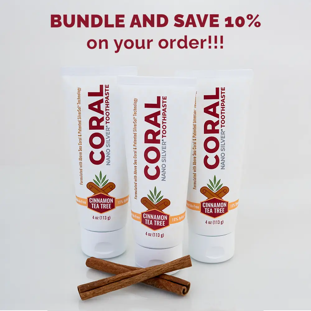 Nano Silver Cinnamon Tea Tree Toothpaste 3 Pack