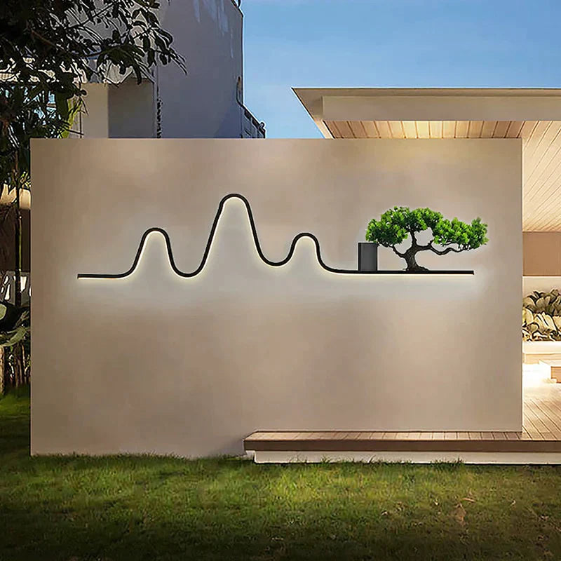Élisa's IP65 Waterproof LED Wall Lamp - Modern Garden and Villa Landscape Plant Light