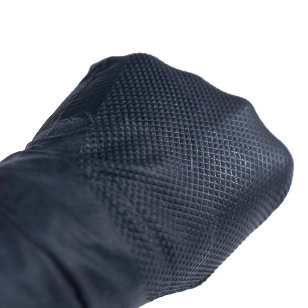 GermBlast Black Nitrile Disposable Gloves, 8 Mil Extra Thick, Diamond Texture, Powder Free, Latex Free, 100 Count