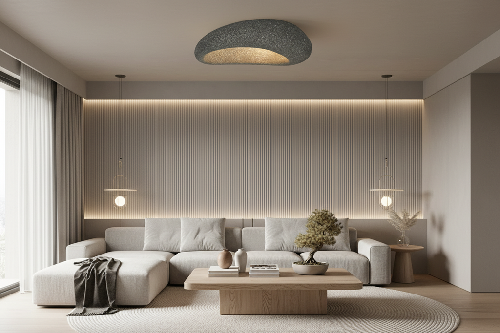 Wabi Sabi Minimalist Ceiling Light Modern Metal Flush Mount Lamp