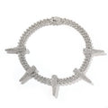 Hip-hop diamond-encrusted black panther necklace
