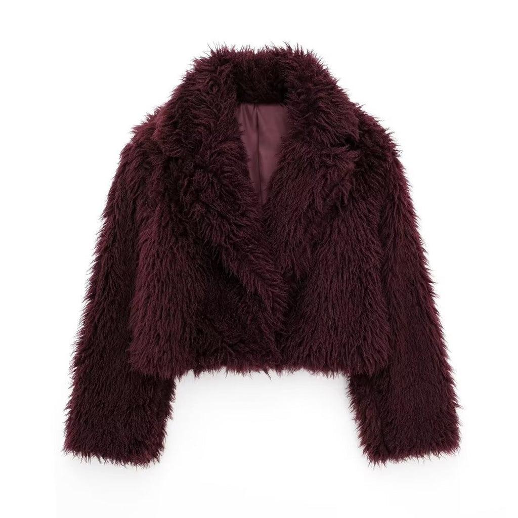 Women's Thick Lamb Wool Thickened Winter Furry Coats