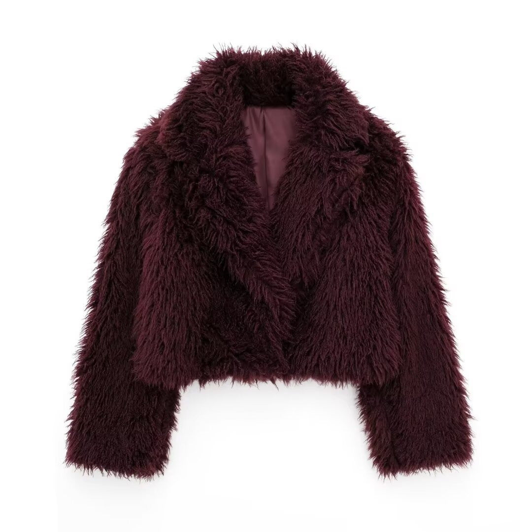 Women's Thick Lamb Wool Thickened Winter Furry Coats