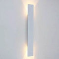 Élise's Sleek Outdoor LED Strip Wall Lamp - 18W Black Aluminum for Bedroom and Exterior