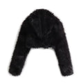 Women's Stylish Artificial Fur Effect Lapel Coats