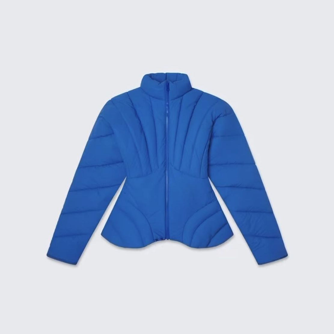 Women's Waist Winter Stand Collar Warm Zipper Coats