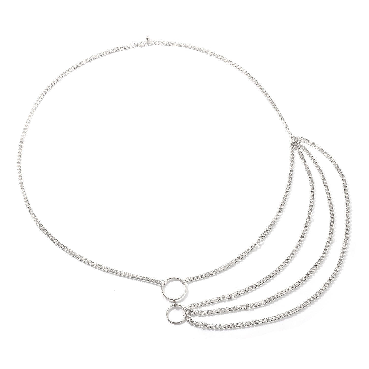 Elegant Multilayer Gold Chain Waist Belt