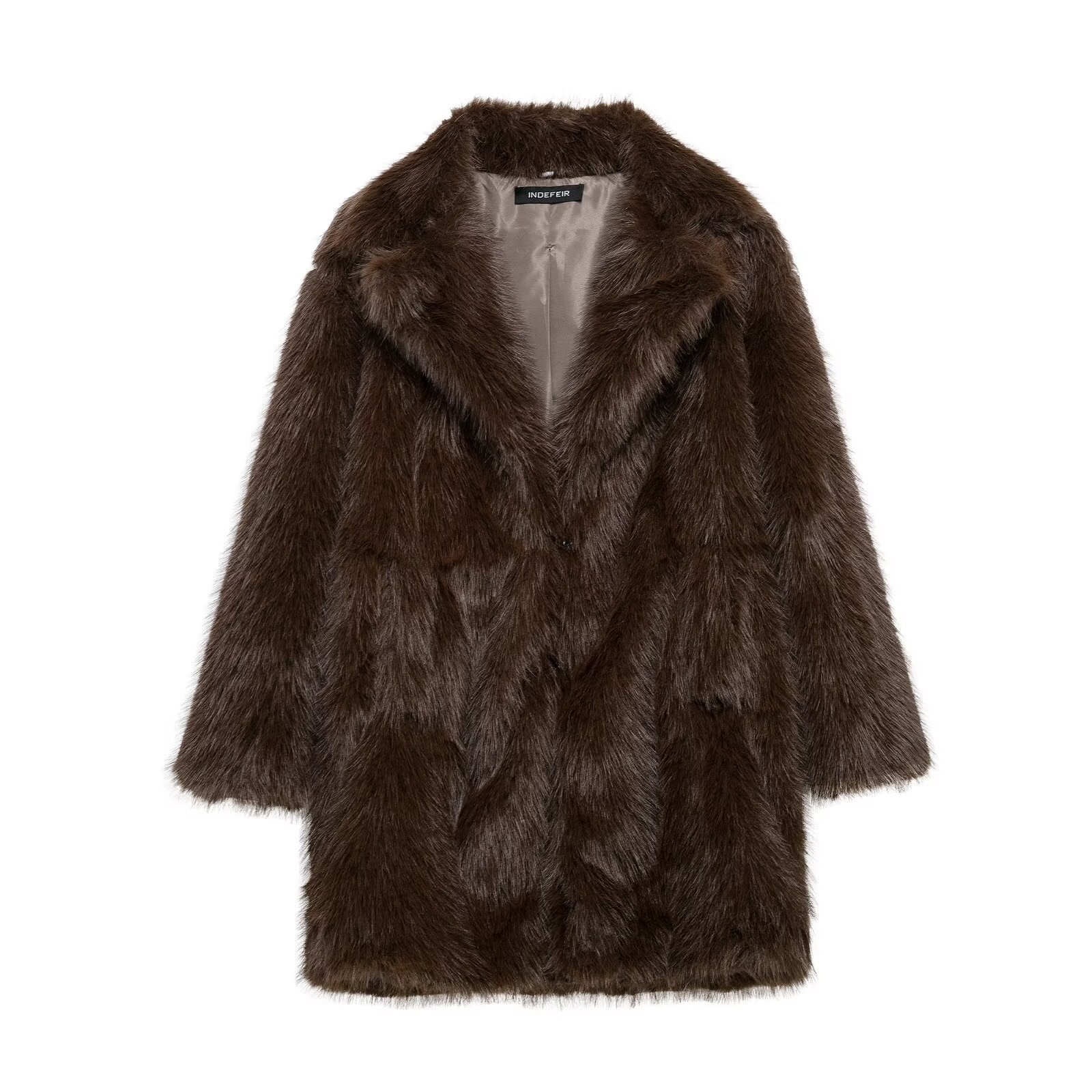 Women's Elegant Long Artificial Fur Furry Coats