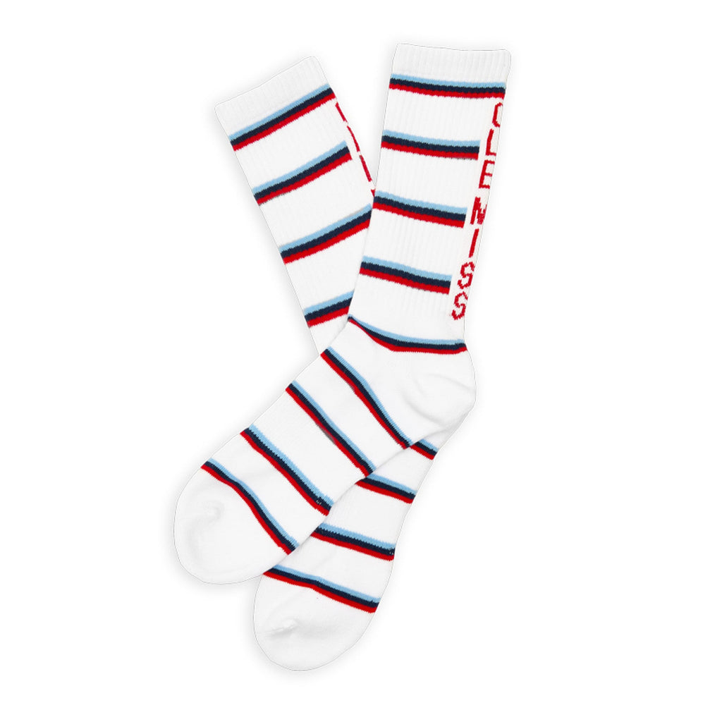 White Stripe Ole Miss Casual Crew