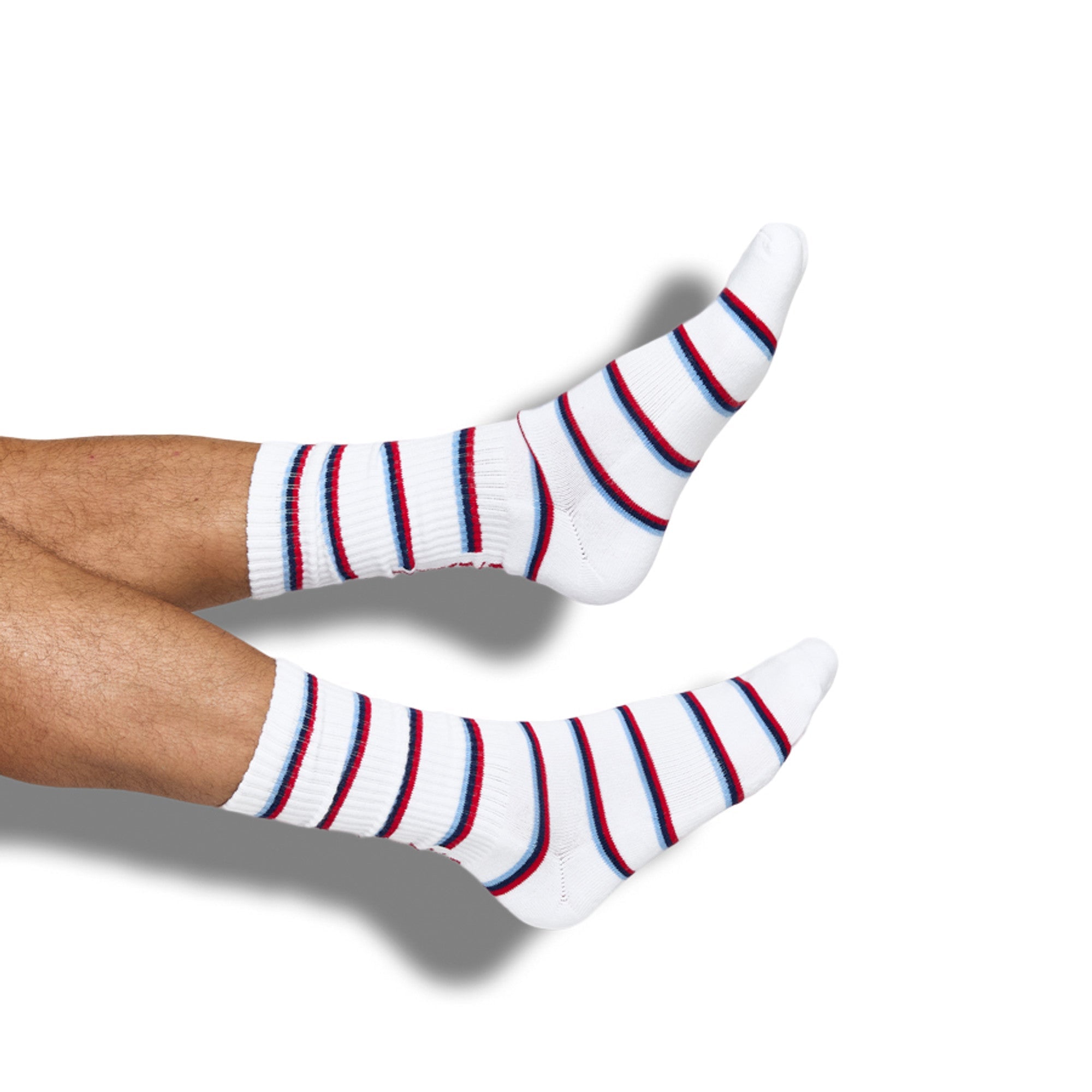 White Stripe Ole Miss Casual Crew