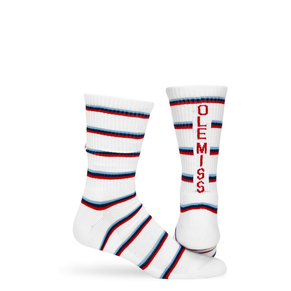 White Stripe Ole Miss Casual Crew