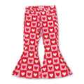 Plaid heart denim pants girls valentine's day jeans