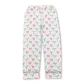 Pink bow Christmas berry adult women sleepwear bottom