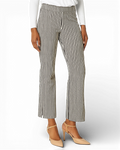 Krazy Larry P600 Pull on Wide Ankle Pant -Black/White Stripe