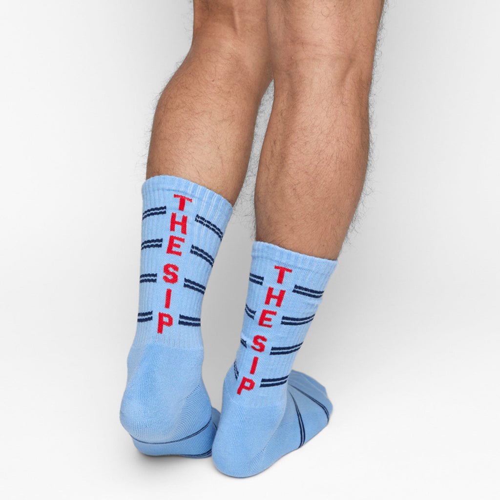 Powder Stripe The Sip Casual Crew Socks