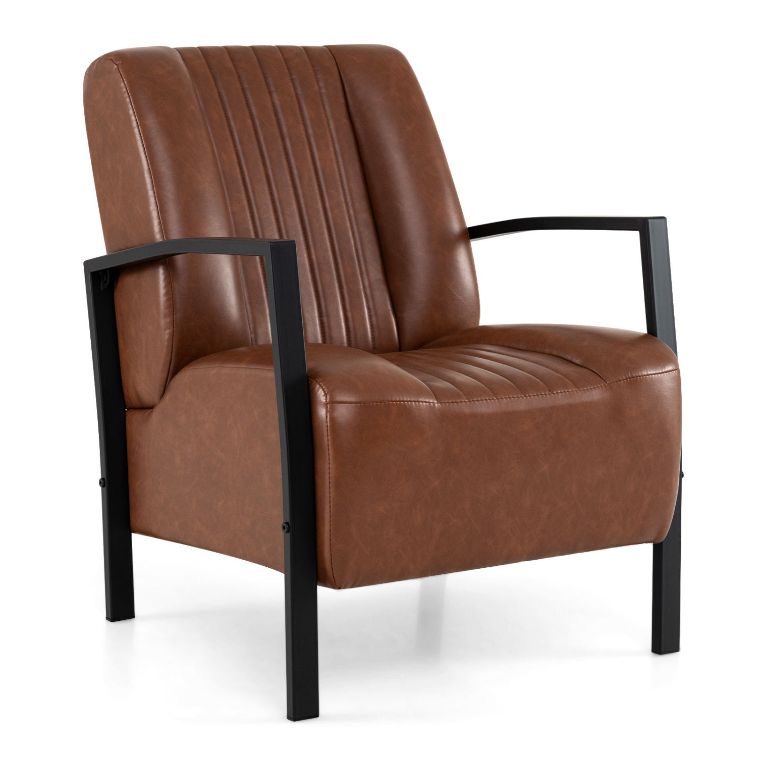 Upholstered Accent Chair with Padded Seat and Armrests