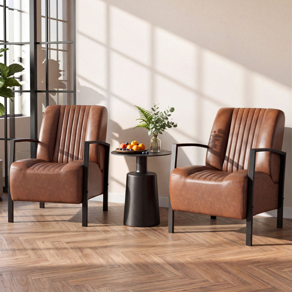 Upholstered Accent Chair with Padded Seat and Armrests