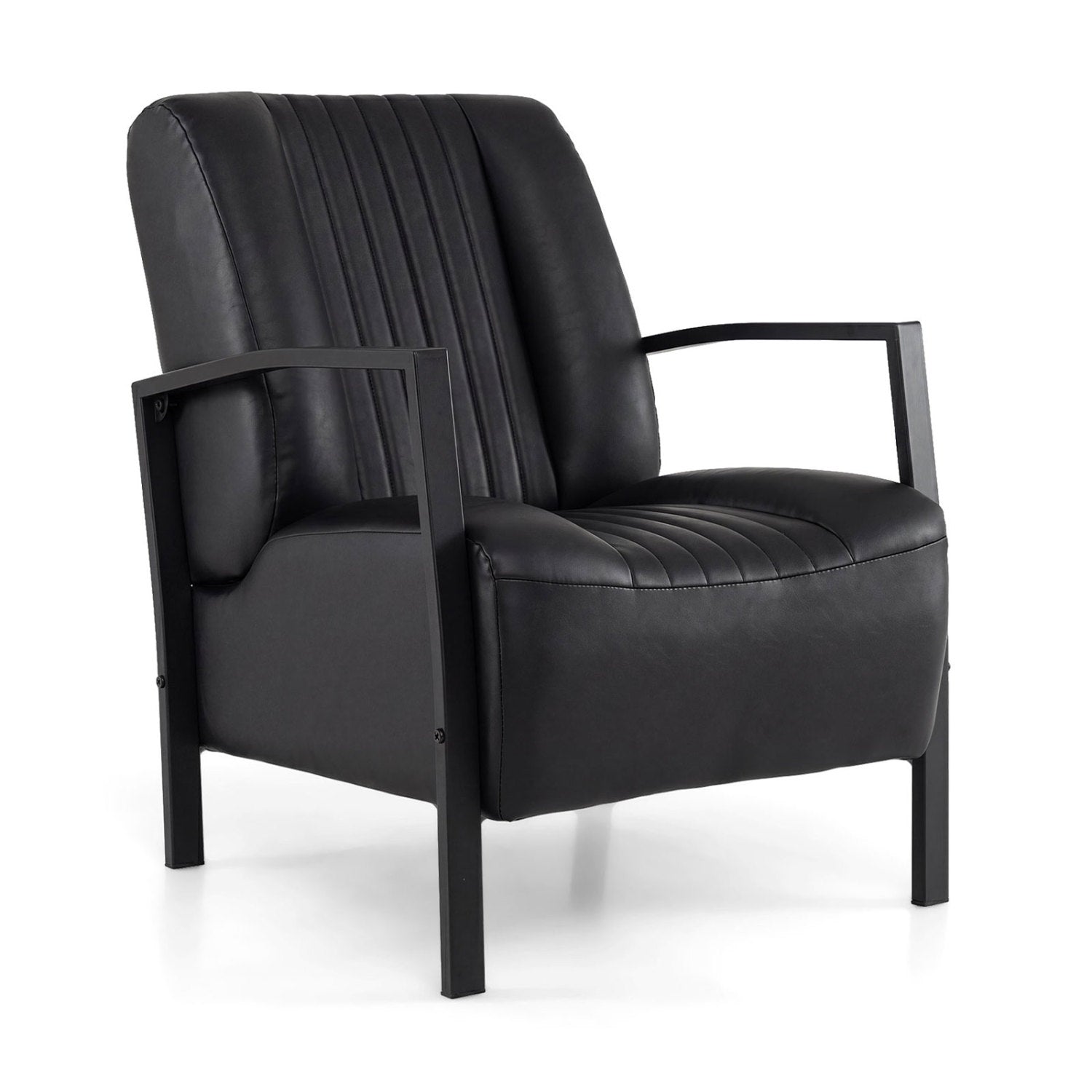 Upholstered Accent Chair with Padded Seat and Armrests