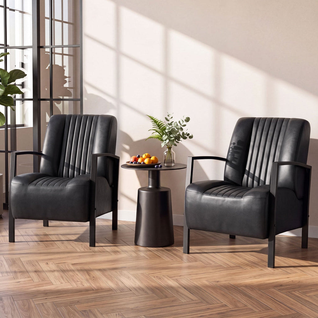 Upholstered Accent Chair with Padded Seat and Armrests