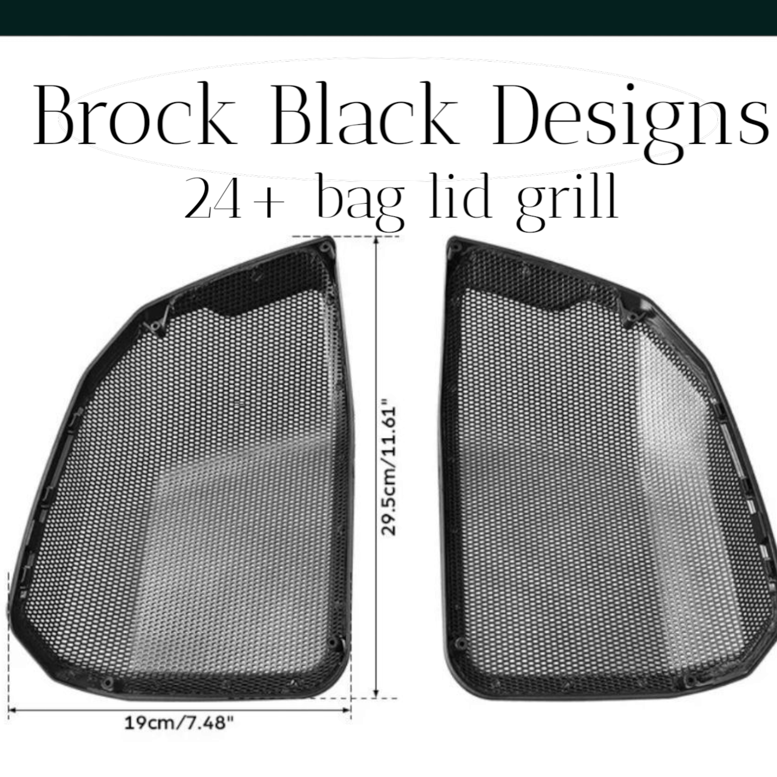 24+ Harley Davidson bag lid Speaker Grill Cover USMC