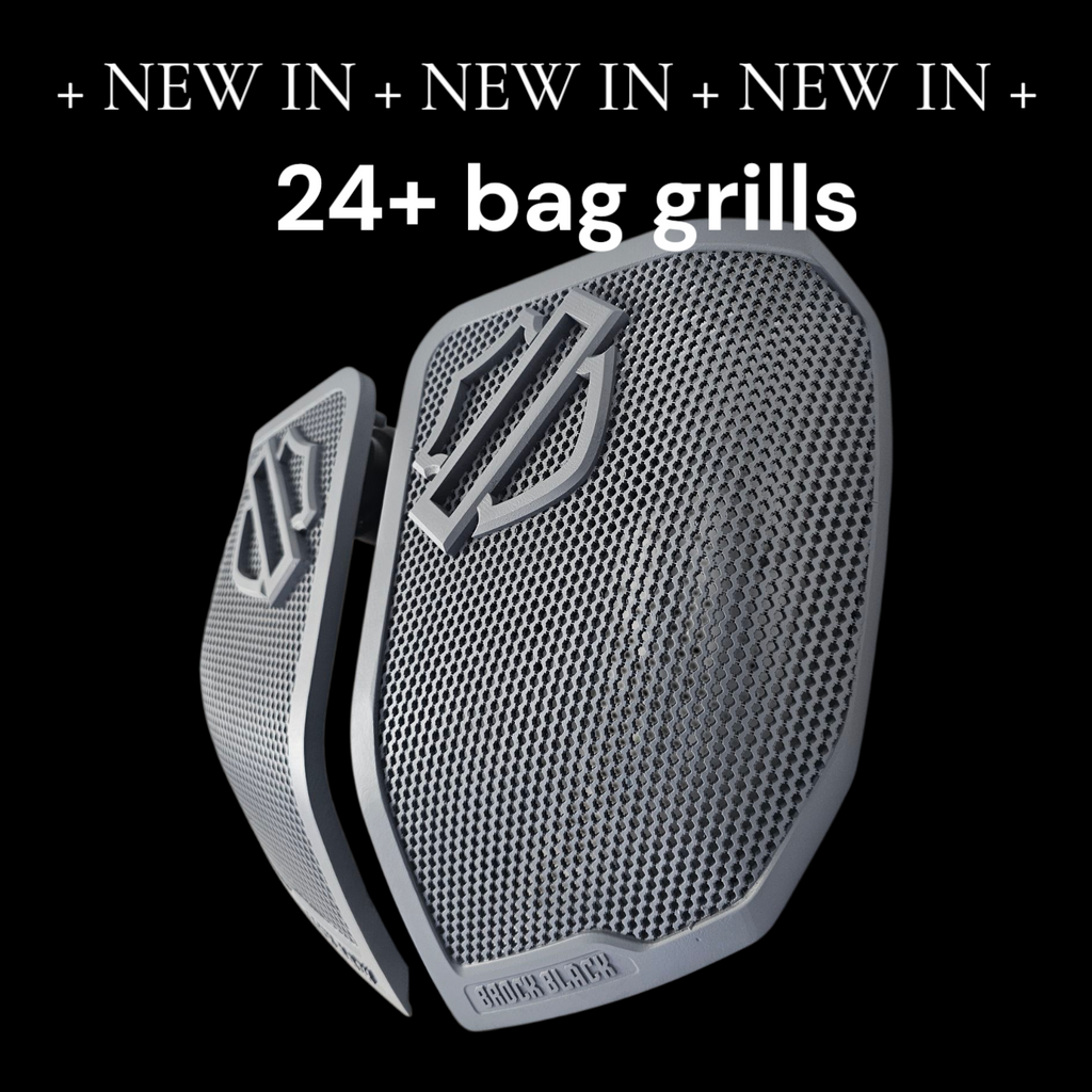 24+ Harley Davidson bag lid Speaker Grill Cover Guard shield theme
