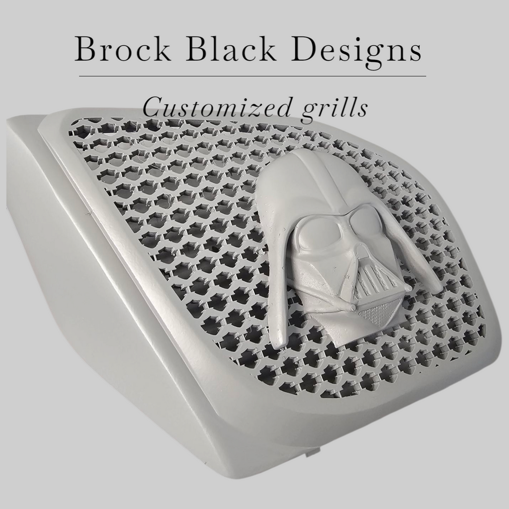 98 to 2024 Road Glide 3D Vader speakers grill covers set