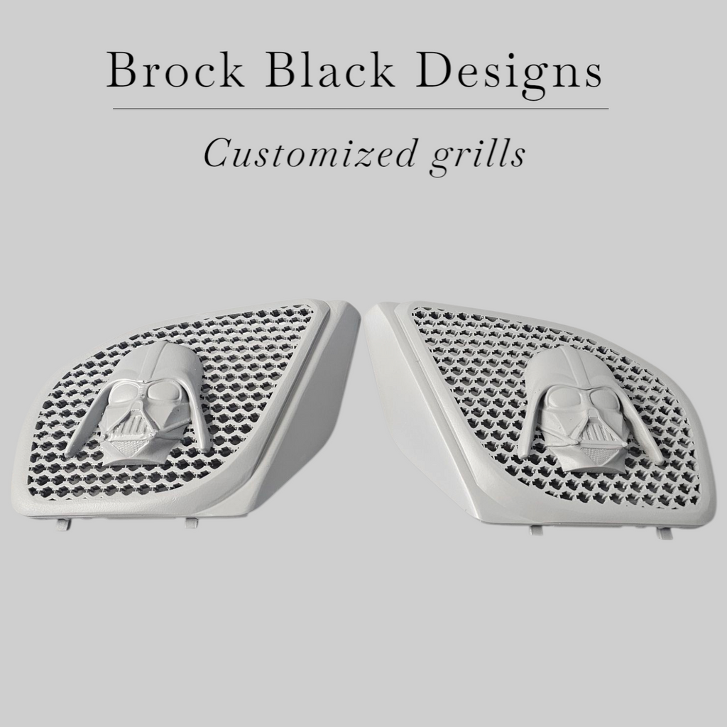 98 to 2024 Road Glide 3D Vader speakers grill covers set