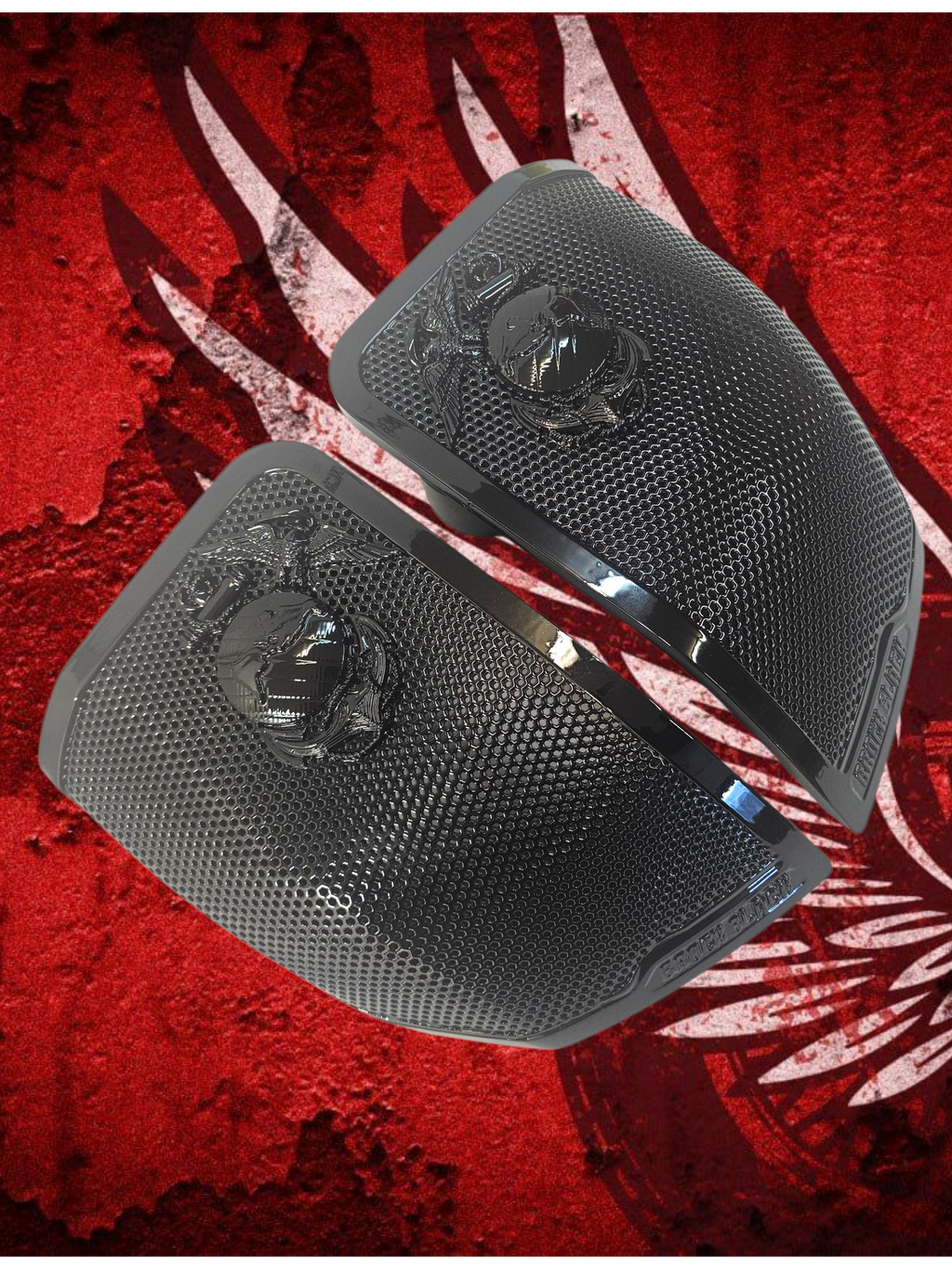 24+ Harley Davidson bag lid Speaker Grill Cover USMC