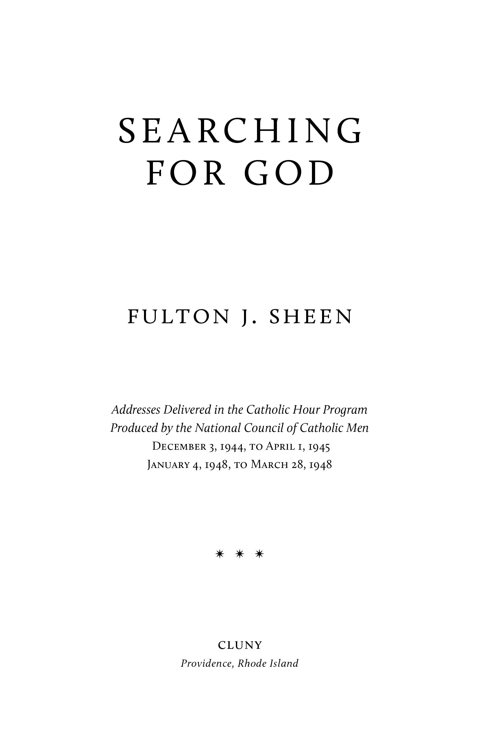 Searching for God