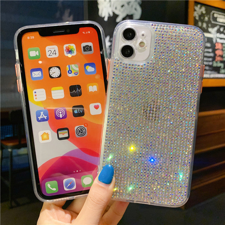 RAMODO Transparent Diamond Rhinestone iPhone Case
