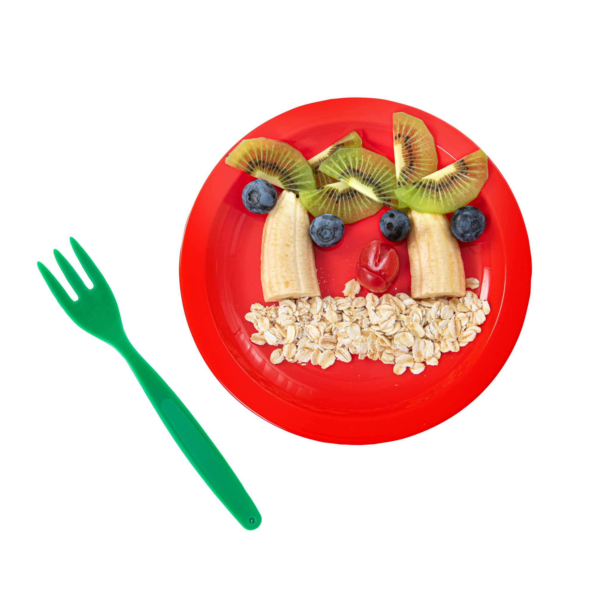 RW Kids Green Plastic Fork - 6 3/4" - 10 count box