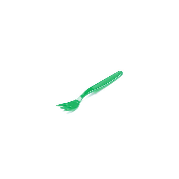 RW Kids Green Plastic Fork - 6 3/4" - 10 count box