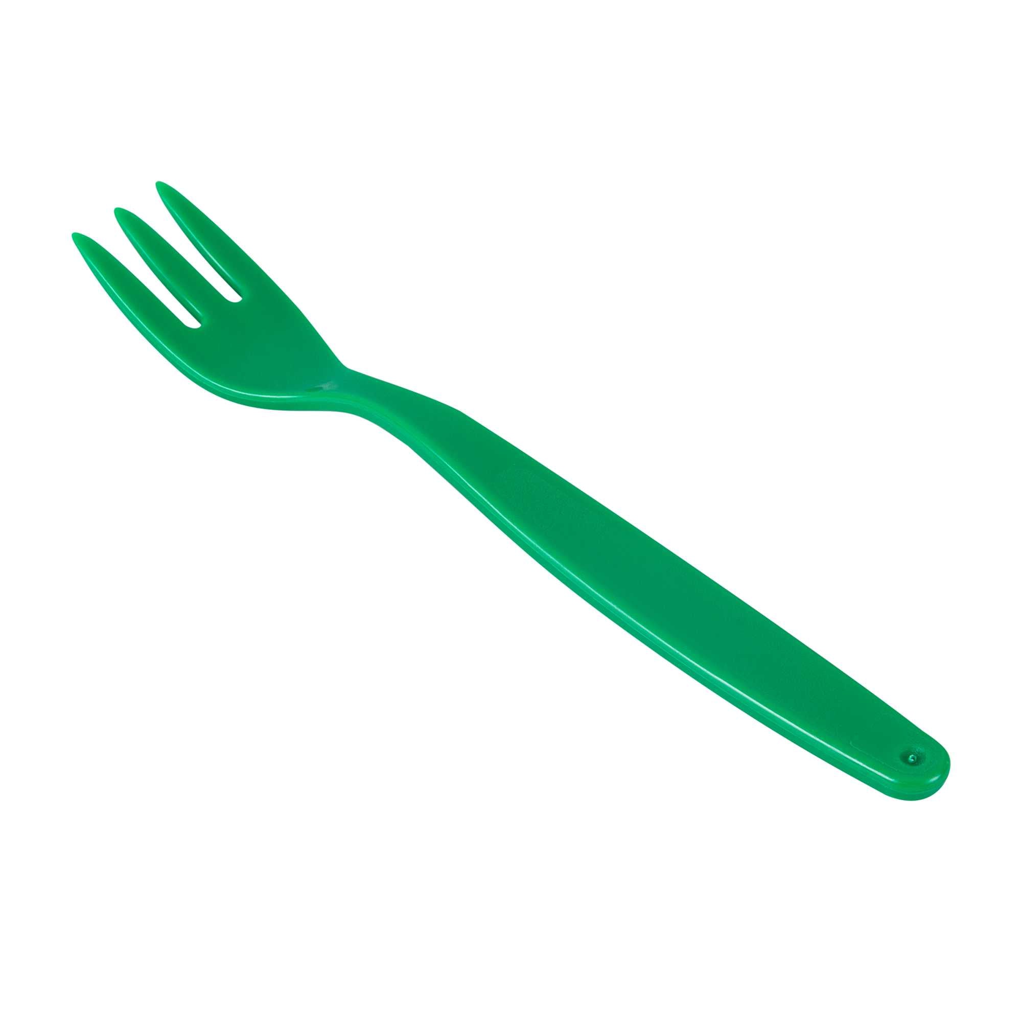 RW Kids Green Plastic Fork - 6 3/4" - 10 count box
