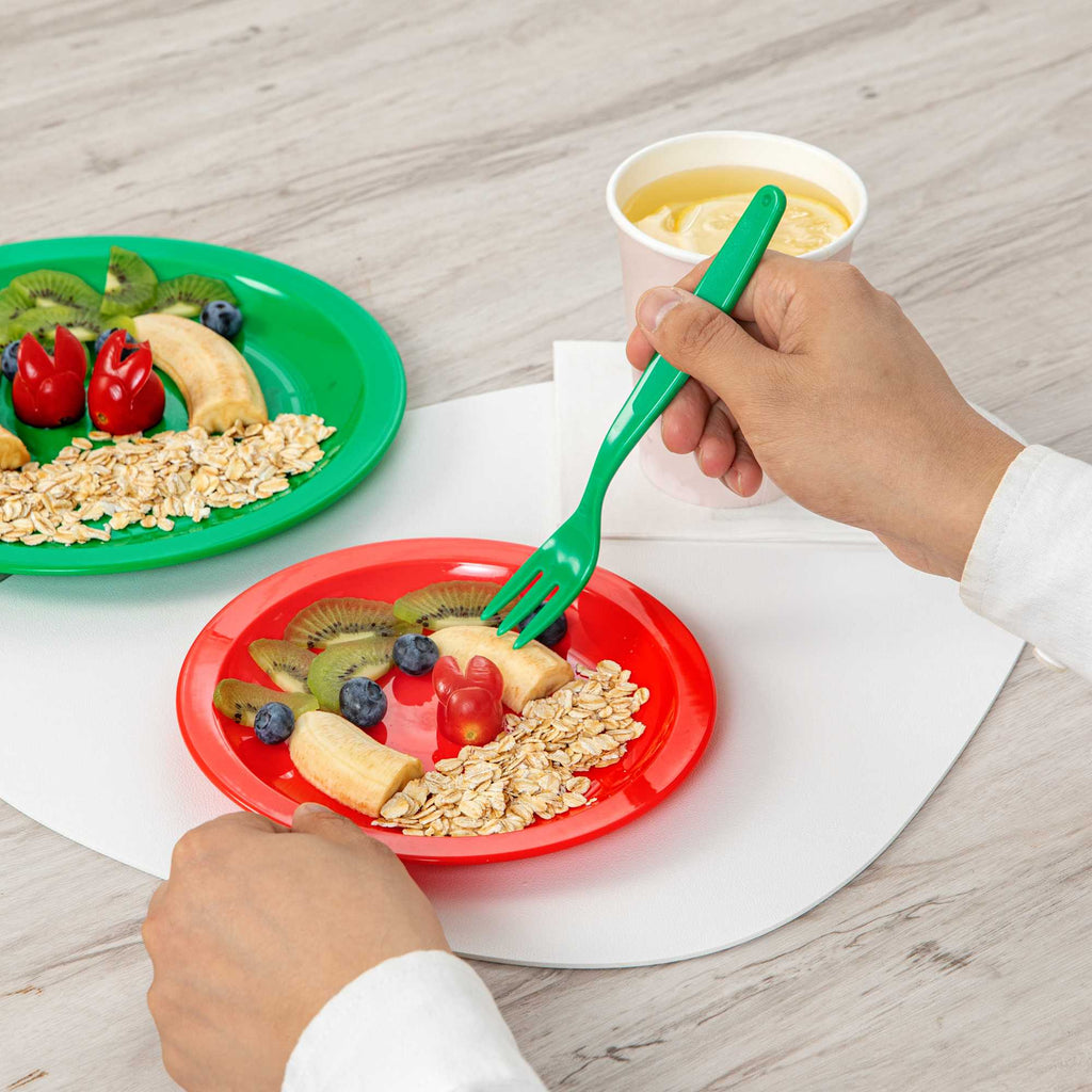 RW Kids Green Plastic Fork - 6 3/4" - 10 count box