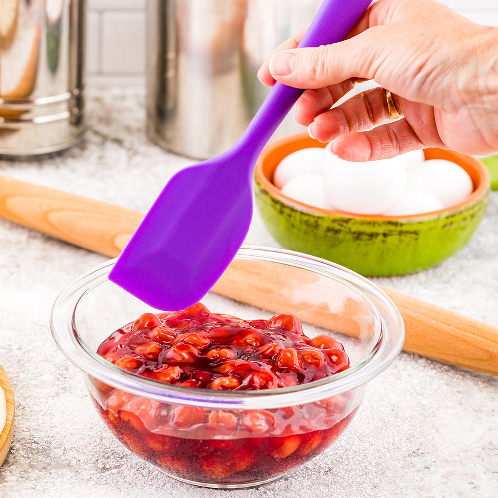 Pastry tek Purple Silicone Spatula - Flat - 10 1/2" - 1 count box
